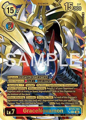 GraceNovamon (Rare Pull) (BT25-103) - Dual Revolution Foil