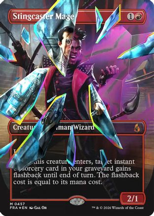 Stingcaster Mage (Borderless) (Facet Foil) (-329)  Foil - Reality Fracture