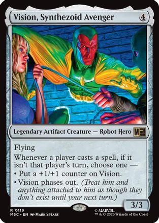 Vision, Synthezoid Avenger (MSH-119)  - Marvel Super Heroes