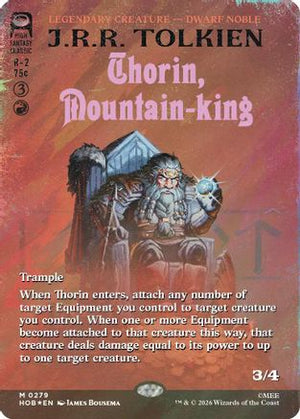 Thorin, Mountain-king (Borderless) (Surge Foil) (HOB-279)  Foil - The Hobbit