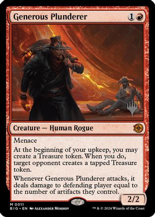 Generous Plunderer (PPOTJ-011)  - Promo Pack: Outlaws of Thunder Junction