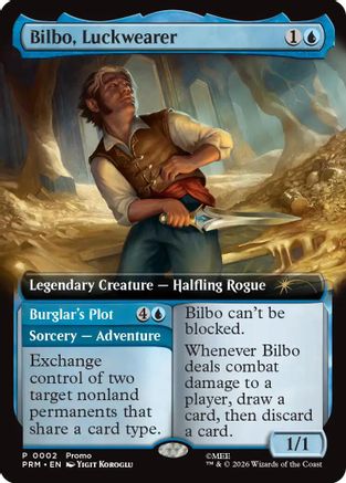 Bilbo, Luckwearer (Extended Art) (PRM-002)  Foil - Promo Pack: The Hobbit