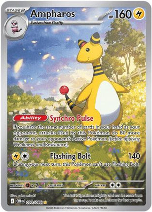 Ampharos 090/086 - Holofoil ME04 Chaos Rising