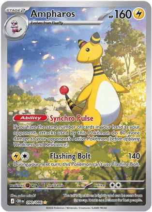 Ampharos 090/086 - Holofoil ME04 Chaos Rising