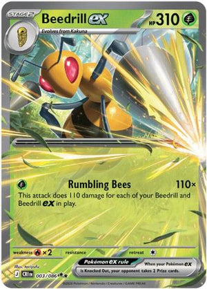 Beedrill ex 003/086 - Holofoil ME04 Chaos Rising