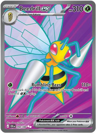 Beedrill ex 098/086 - Holofoil ME04 Chaos Rising