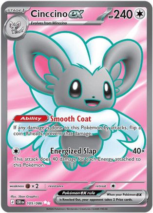 Cinccino ex 105/086 - Holofoil ME04 Chaos Rising