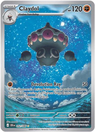 Claydol 092/086 - Holofoil ME04 Chaos Rising