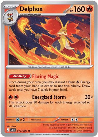 Delphox 013/086 - Holofoil ME04 Chaos Rising