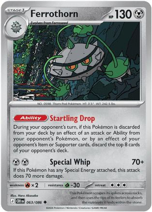 Ferrothorn 063/086 - Reverse Holofoil ME04 Chaos Rising