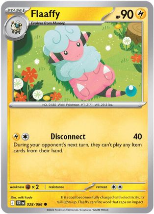 Flaaffy 028/086 - Reverse Holofoil ME04 Chaos Rising