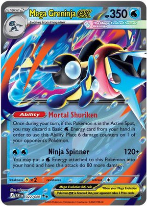 Mega Greninja ex 022/086 - Holofoil ME04 Chaos Rising
