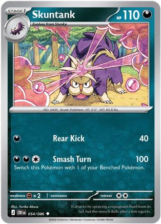 Skuntank 054/086 - Reverse Holofoil ME04 Chaos Rising