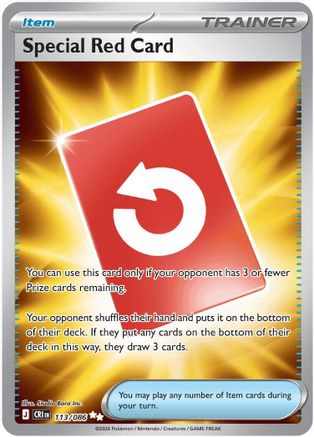 Special Red Card 113/086 - Holofoil ME04 Chaos Rising