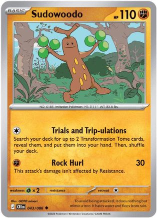 Sudowoodo 043/086  ME04 Chaos Rising