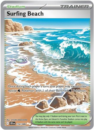 Surfing Beach 114/086 - Holofoil ME04 Chaos Rising