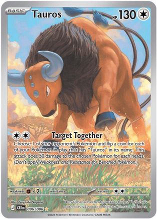 Tauros 096/086 - Holofoil ME04 Chaos Rising