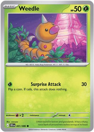 Weedle 001/086  ME04 Chaos Rising