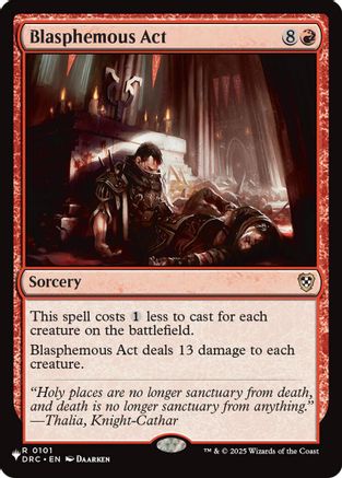 Blasphemous Act (DRC) (LIST-101)  - The List Reprints