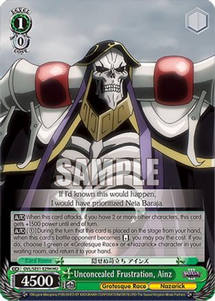 Unconcealed Frustration, Ainz (HU) (OVL/SE51-E29H HU) - Nazarick: Tomb of the Undead Vol.3 Extra Booster
