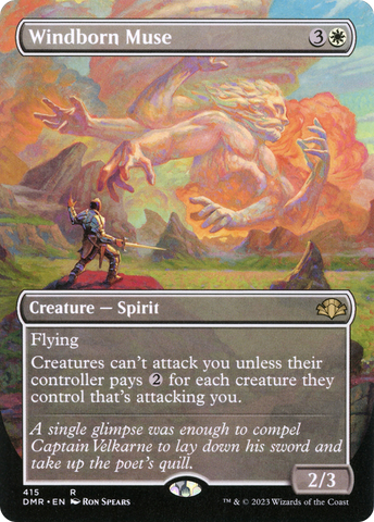 Windborn Muse (Borderless) (DMR-415)  Foil - Dominaria Remastered