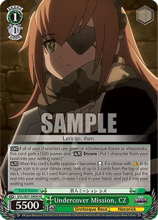 Undercover Mission, CZ (HC) (OVL/SE51-E40H HC) - Nazarick: Tomb of the Undead Vol.3 Extra Booster