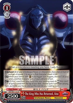 The King Who Has Returned, Ainz (OVL/SE51-E52 R) - Nazarick: Tomb of the Undead Vol.3 Extra Booster