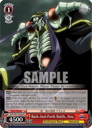 Back-And-Forth Battle, Ainz (HU) (OVL/SE51-E55H HU) - Nazarick: Tomb of the Undead Vol.3 Extra Booster