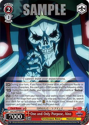 One and Only Purpose, Ainz (OVL/SE51-E56 U) - Nazarick: Tomb of the Undead Vol.3 Extra Booster