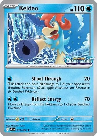 Keldeo (Chaos Rising Stamped) 019/086 - Holofoil Miscellaneous Cards & Products