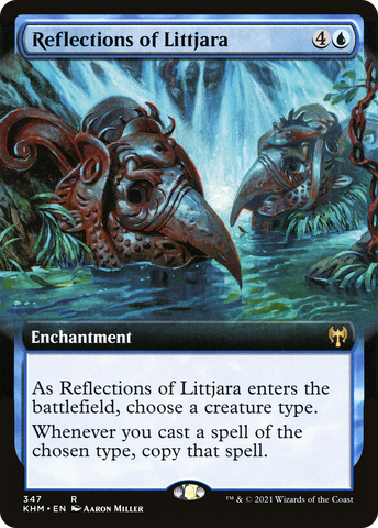 Reflections of Littjara (Extended Art) (KHM-347)  Foil - Kaldheim: (Extended Art)