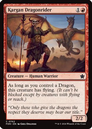 Kargan Dragonrider (0762) (FDN-762)  - Foundations
