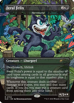 Feral Felix  - Barrowgoyf (SLD-2702)  Foil - Secret Lair Drop Series