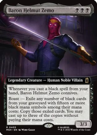 Baron Helmut Zemo (Extended Art) (MSH-405)  Foil - Marvel Super Heroes