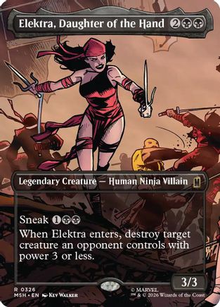 Elektra, Daughter of the Hand (Borderless) (MSH-326)  - Marvel Super Heroes