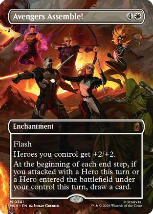 Avengers Assemble! (Borderless) (0341) (MSH-341)  Foil - Marvel Super Heroes