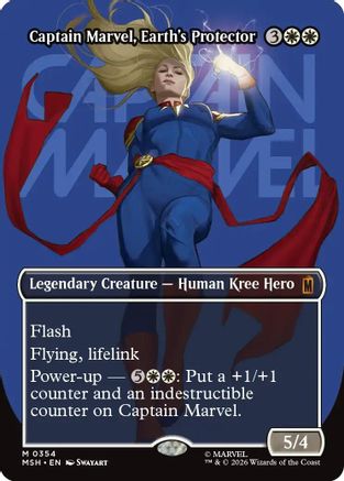 Captain Marvel, Earth's Protector (Borderless) (0354) (MSH-354)  - Marvel Super Heroes