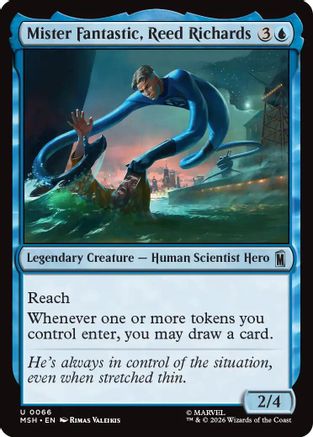 Mister Fantastic, Reed Richards (MSH-066)  Foil - Marvel Super Heroes