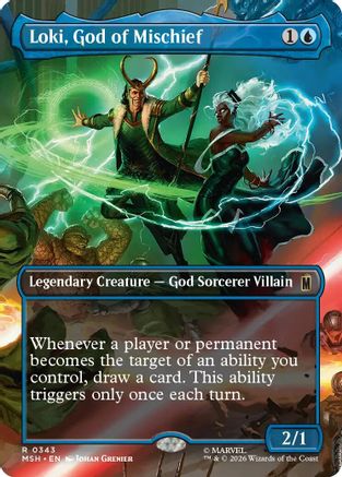 Loki, God of Mischief (Borderless) (MSH-343)  Foil - Marvel Super Heroes