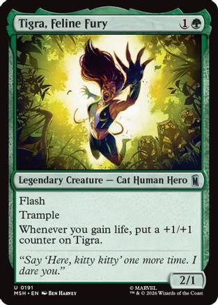 Tigra, Feline Fury (MSH-191)  Foil - Marvel Super Heroes