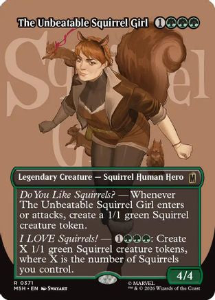 The Unbeatable Squirrel Girl (Borderless) (MSH-371)  Foil - Marvel Super Heroes