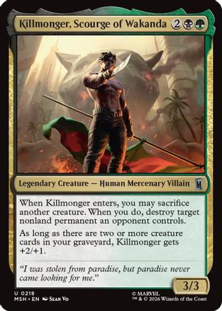 Killmonger, Scourge of Wakanda (MSH-218)  Foil - Marvel Super Heroes