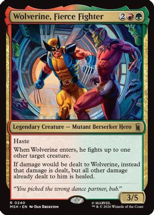 Wolverine, Fierce Fighter (MSH-240)  Foil - Marvel Super Heroes
