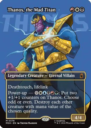Thanos, the Mad Titan (Borderless) (0367) (MSH-376)  Foil - Marvel Super Heroes