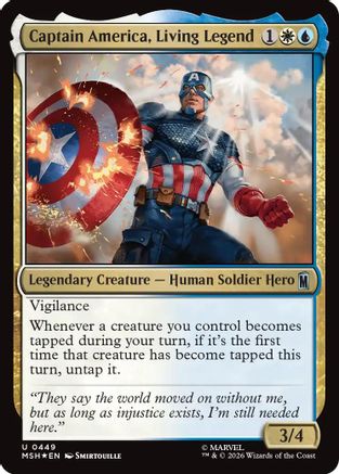 Captain America, Living Legend (Surge Foil) (MSH-449)  Foil - Marvel Super Heroes