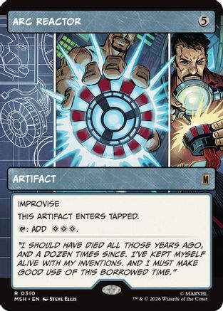 Arc Reactor (Borderless) (MSH-310)  Foil - Marvel Super Heroes