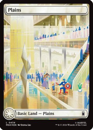 Plains (0434) (Surge Foil) (MSH-434)  Foil - Marvel Super Heroes