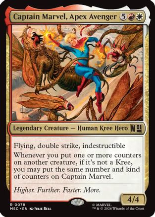 Captain Marvel, Apex Avenger (MSC-078)  - Commander: Marvel Super Heroes