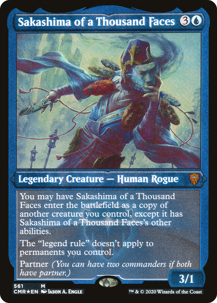 Sakashima of a Thousand Faces (Foil Etched) (CMR-561)  Etched Foil - Commander Legends