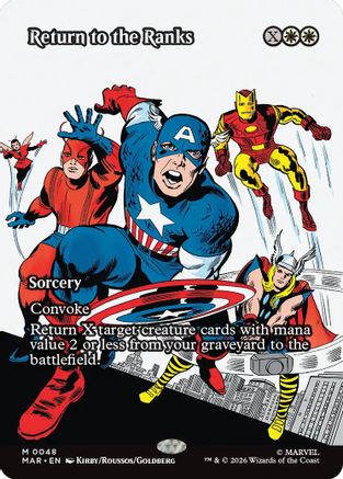Return to the Ranks (Borderless) (MAR-048)  Foil - Marvel Universe Eternal-Legal